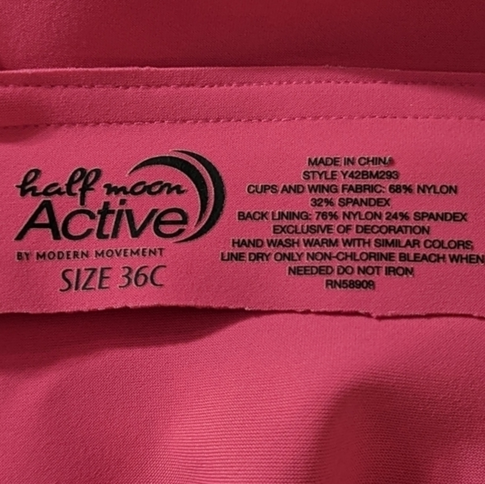 Half Moon Active by Modern Movement Gym To Swim With Front Zip 36C - Picture 3 of 4